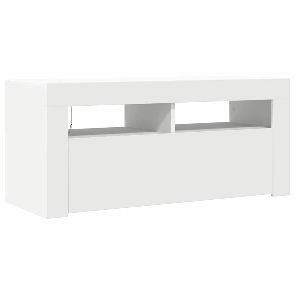 Tv-Bänk Med Led-Belysning 90X35X40 Cm