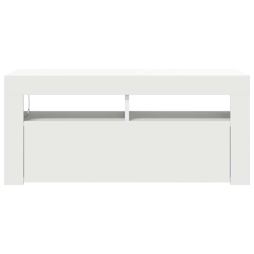 Tv-Bänk Med Led-Belysning 90X35X40 Cm