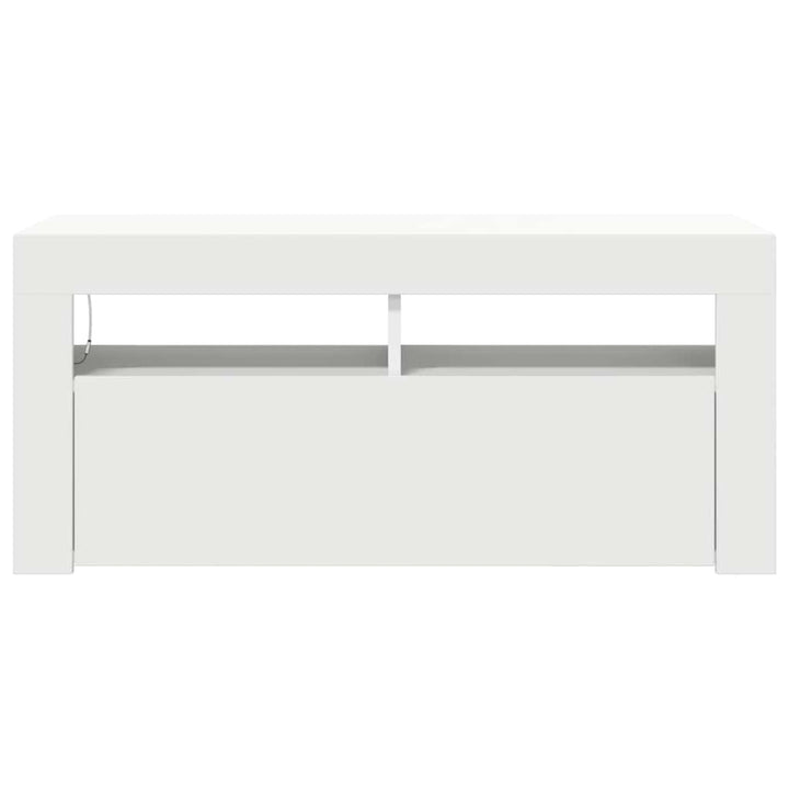 Tv-Bänk Med Led-Belysning 90X35X40 Cm