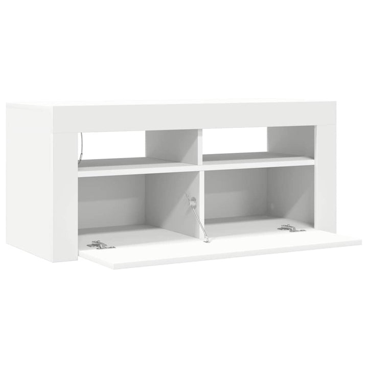 Tv-Bänk Med Led-Belysning 90X35X40 Cm