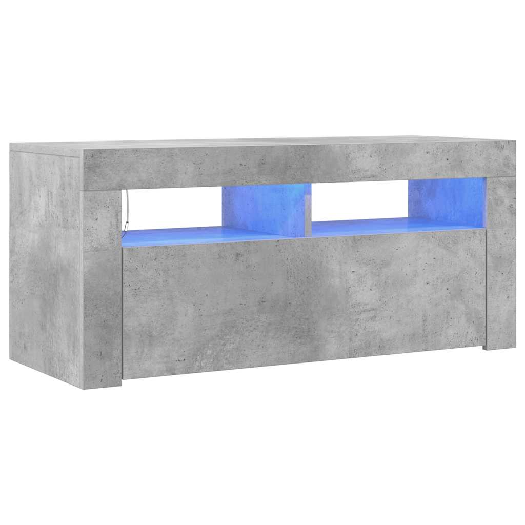 Tv-Bänk Med Led-Belysning 90X35X40 Cm