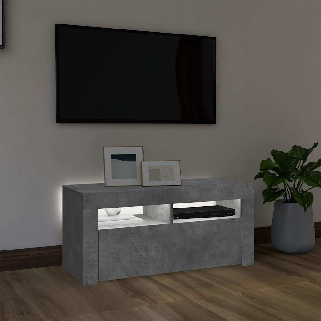 Tv-Bänk Med Led-Belysning 90X35X40 Cm
