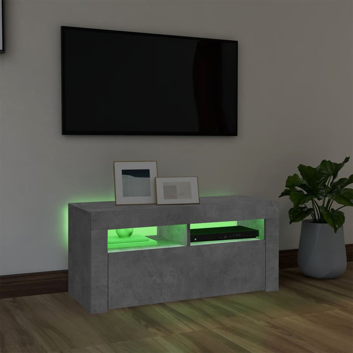 Tv-Bänk Med Led-Belysning 90X35X40 Cm