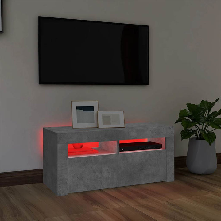 Tv-Bänk Med Led-Belysning 90X35X40 Cm