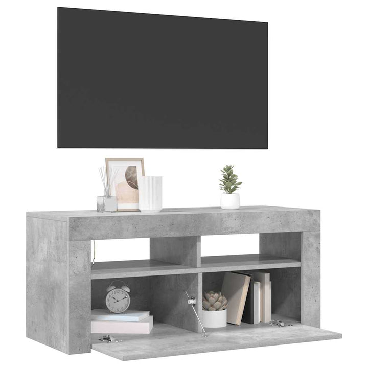 Tv-Bänk Med Led-Belysning 90X35X40 Cm