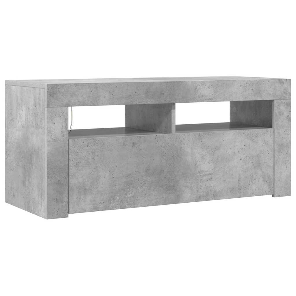 Tv-Bänk Med Led-Belysning 90X35X40 Cm