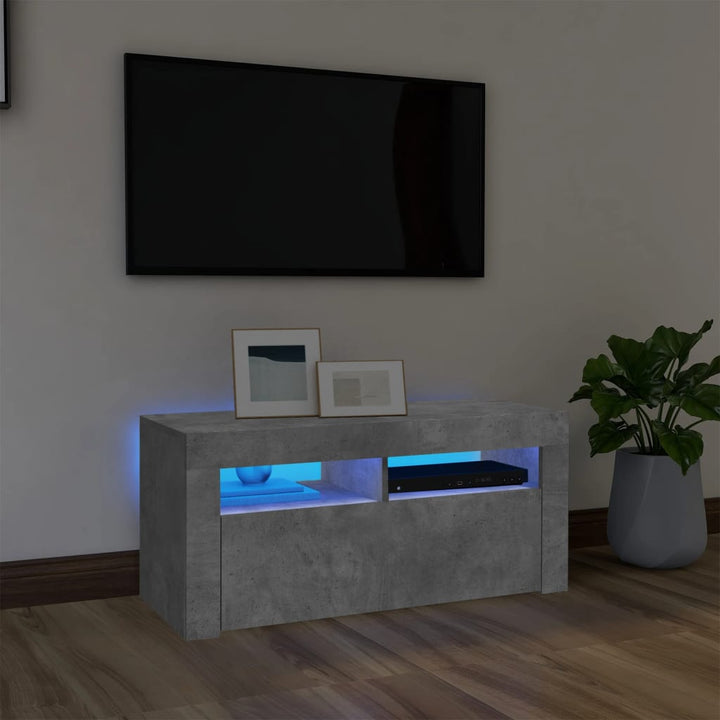 Tv-Bänk Med Led-Belysning 90X35X40 Cm