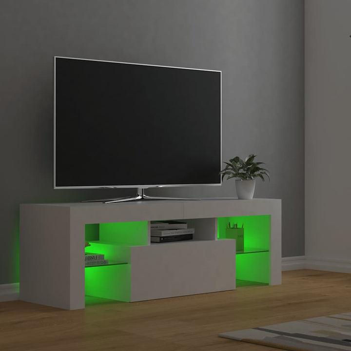 Tv-Bänk Med Led-Belysning 120X35X40 Cm