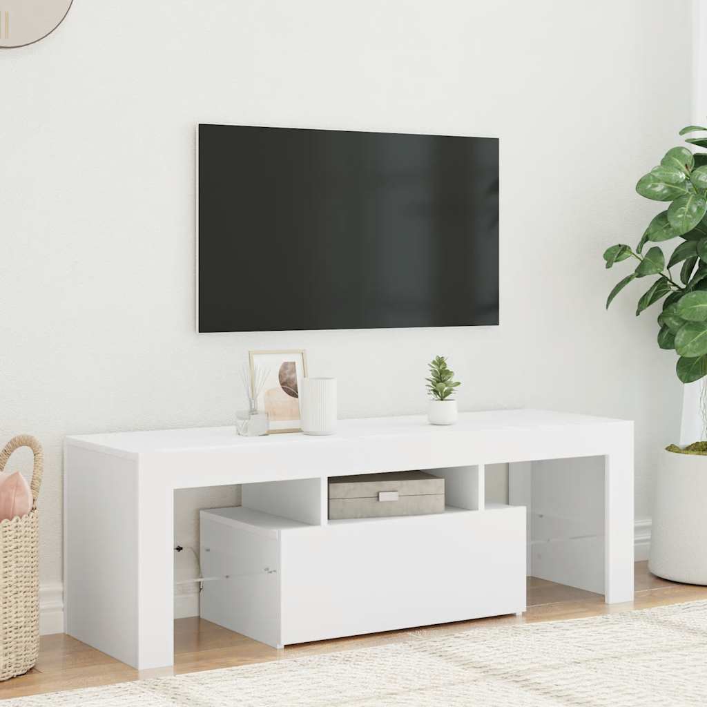 Tv-Bänk Med Led-Belysning 120X35X40 Cm