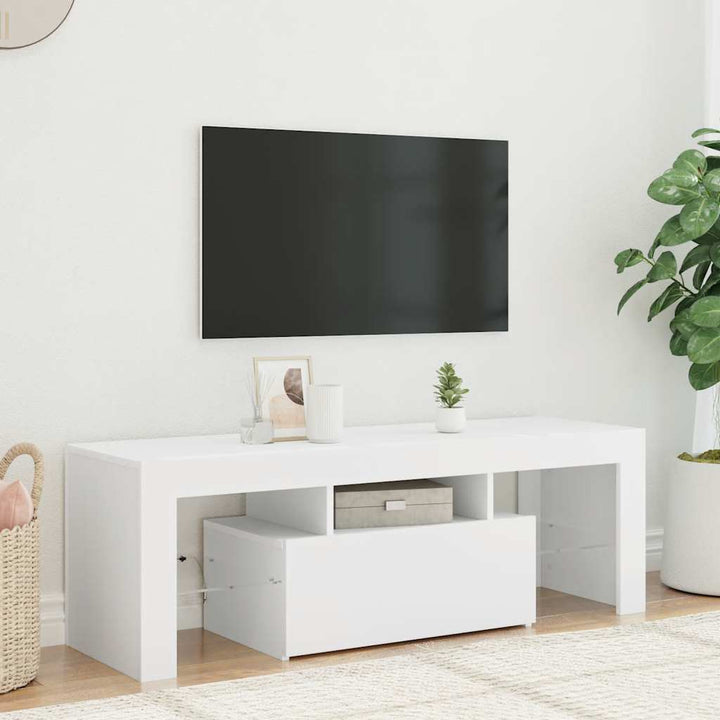 Tv-Bänk Med Led-Belysning 120X35X40 Cm