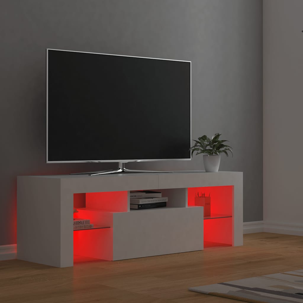 Tv-Bänk Med Led-Belysning 120X35X40 Cm