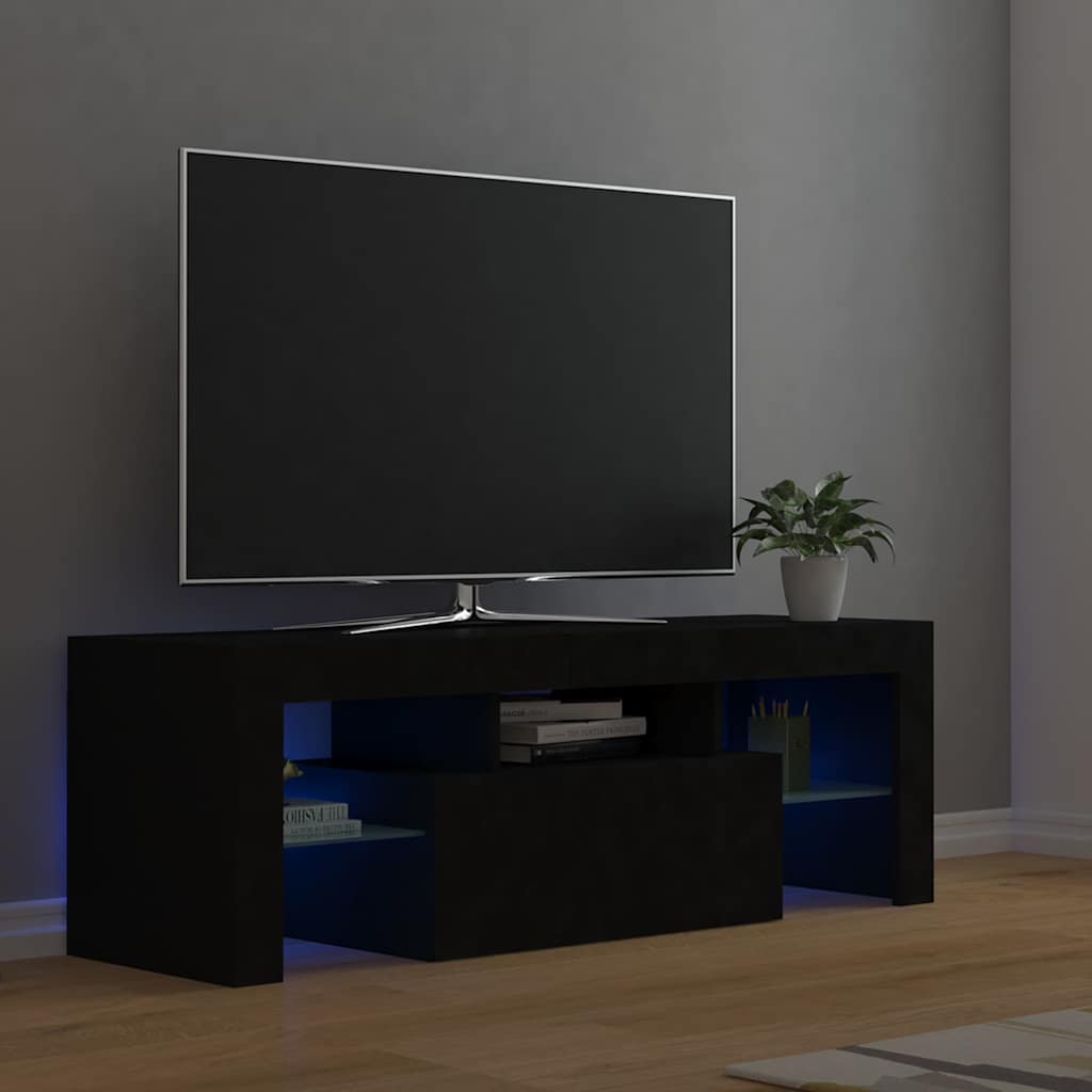 Tv-Bänk Med Led-Belysning 120X35X40 Cm