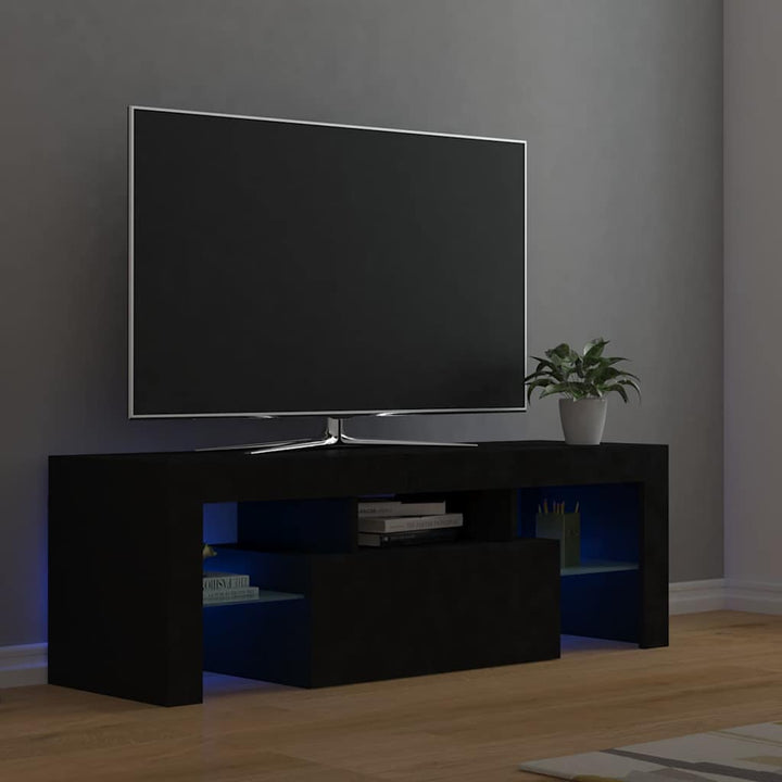 Tv-Bänk Med Led-Belysning 120X35X40 Cm