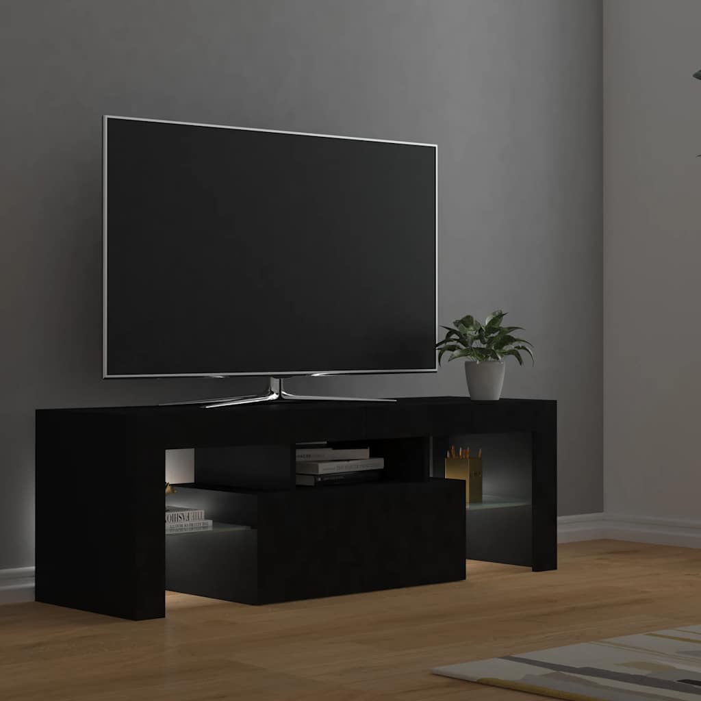 Tv-Bänk Med Led-Belysning 120X35X40 Cm