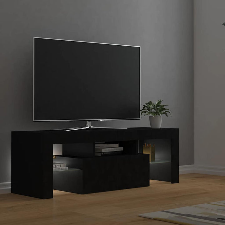 Tv-Bänk Med Led-Belysning 120X35X40 Cm