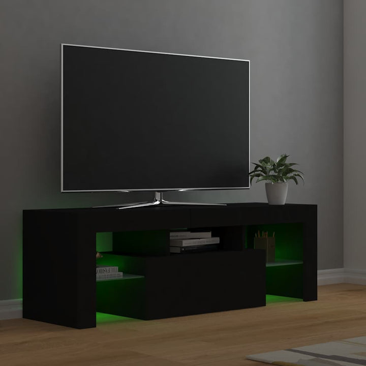 Tv-Bänk Med Led-Belysning 120X35X40 Cm