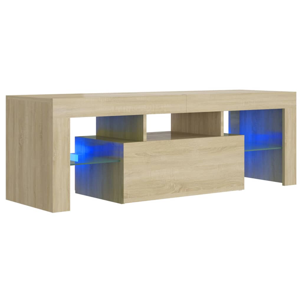 Tv-Bänk Med Led-Belysning Sonomaek 120X35X40 Cm