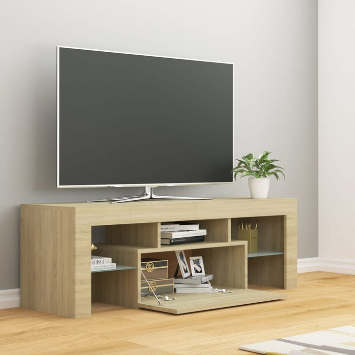 Tv-Bänk Med Led-Belysning Sonomaek 120X35X40 Cm
