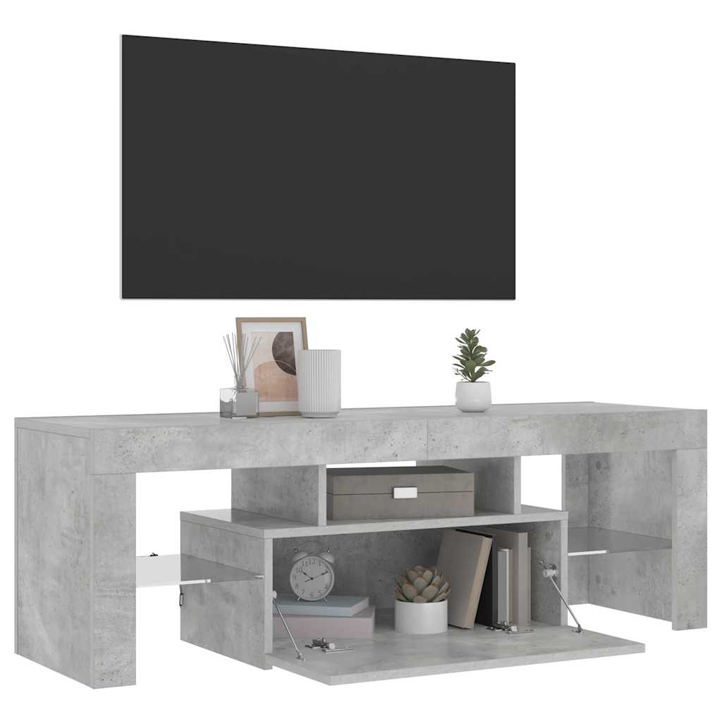 Tv-Bänk Med Led-Belysning 120X35X40 Cm