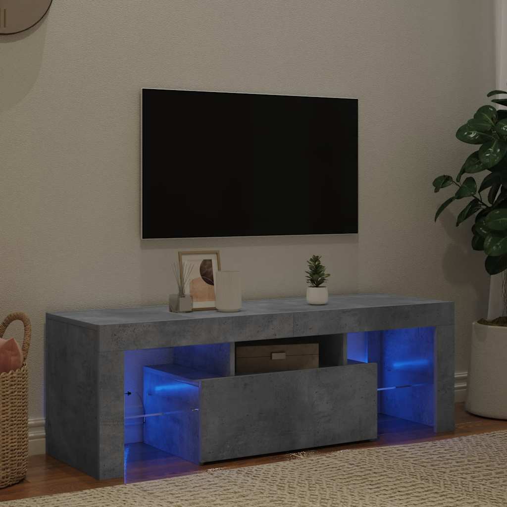Tv-Bänk Med Led-Belysning 120X35X40 Cm