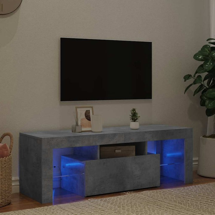Tv-Bänk Med Led-Belysning 120X35X40 Cm