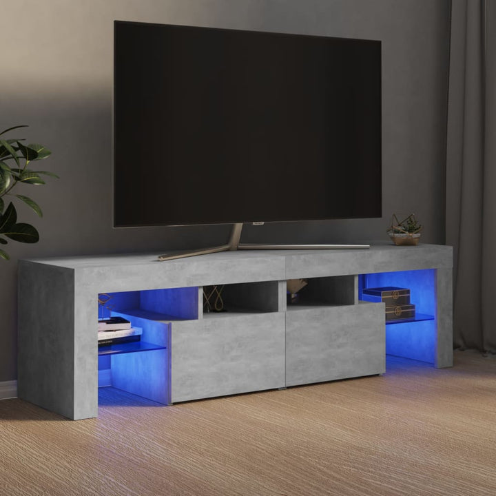Tv-Bänk Med Led-Lampor Åldrat Trä 140X36,5X40Cm Konstruerat Trä