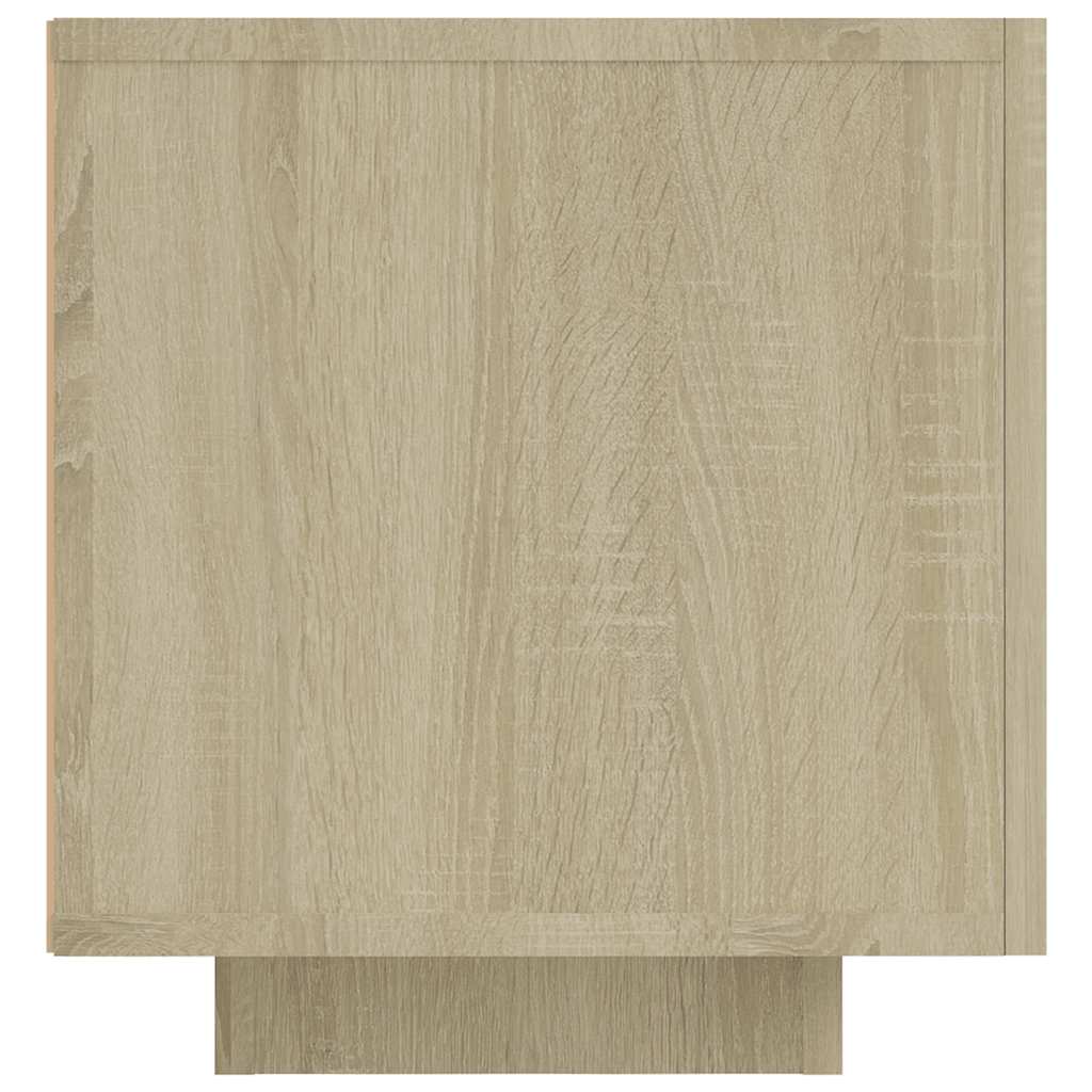 Tv-Bänk Med Led-Belysning Sonoma-Ek 160X35X40 Cm
