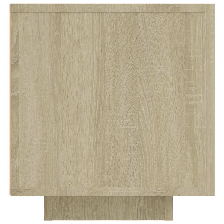 Tv-Bänk Med Led-Belysning Sonoma-Ek 160X35X40 Cm