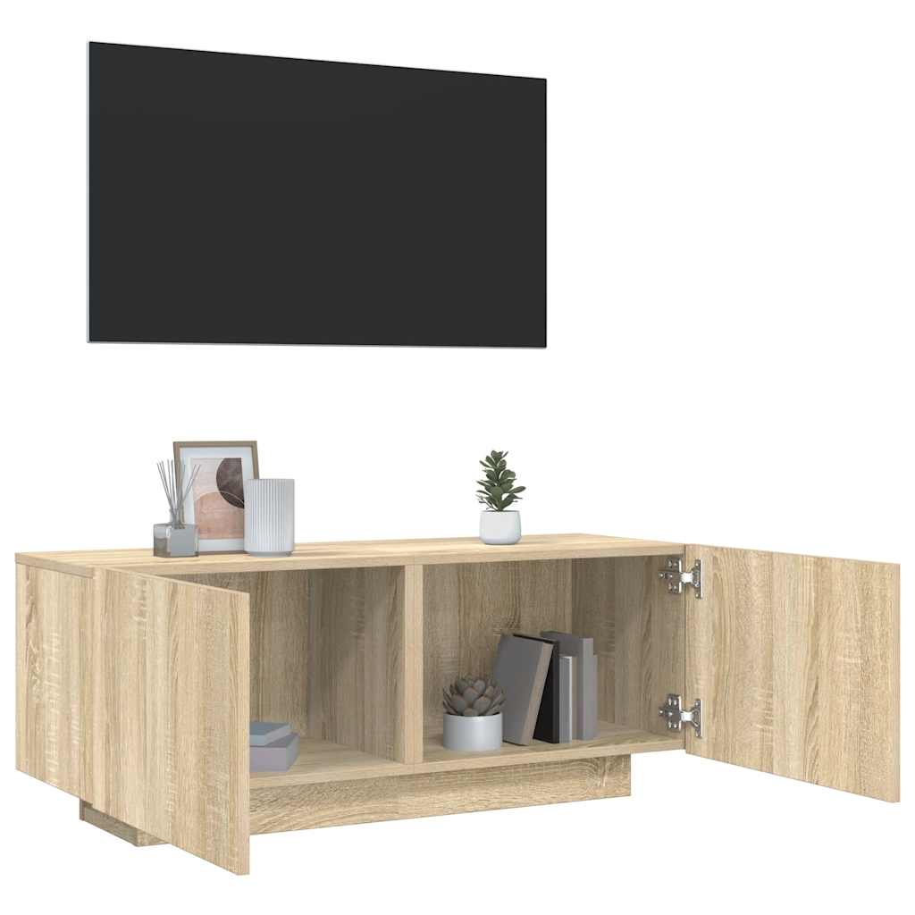 Tv-Bänk Vittrat Trä 100X35X40 Cm Konstruerat Trä