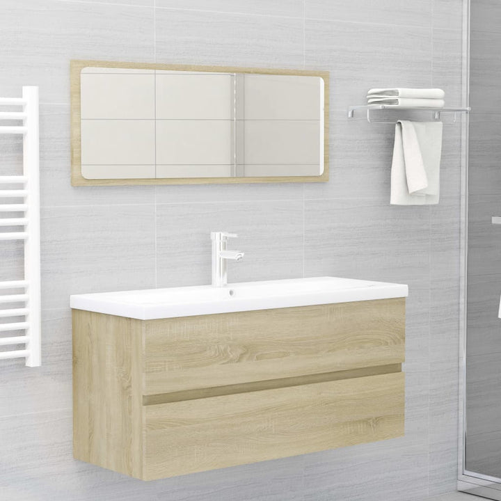 Tvättställsskåp Sonoma-Ek 100X38,5X45 Cm Konstruerat Trä