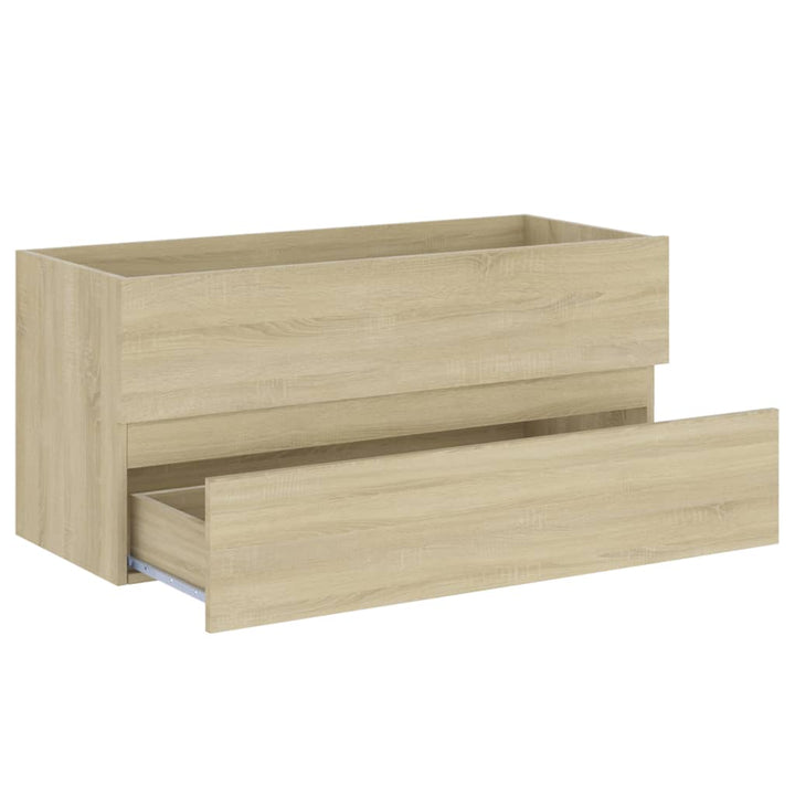 Tvättställsskåp Sonoma-Ek 100X38,5X45 Cm Konstruerat Trä
