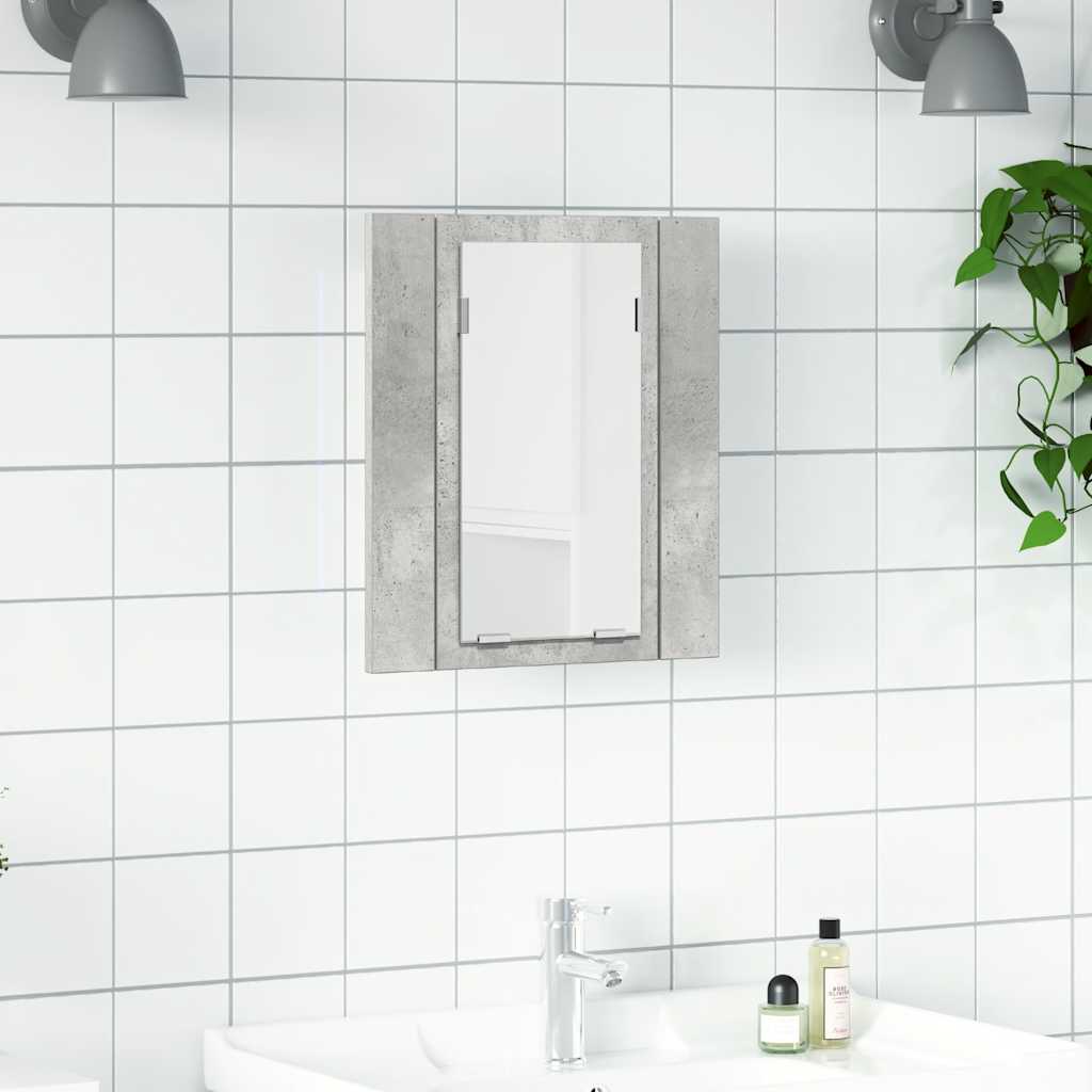 Led-Spegelskåp För Badrum 40X12X45 Cm Konstruerat Trä