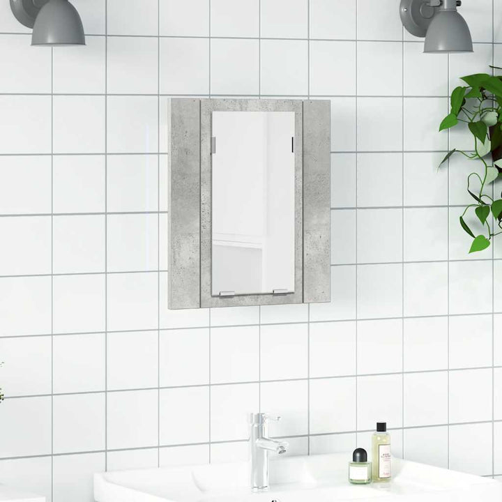 Led-Spegelskåp För Badrum 40X12X45 Cm Konstruerat Trä