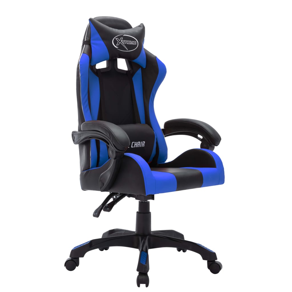 Gamingstol Med Rgb Led-Lampor Konstläder