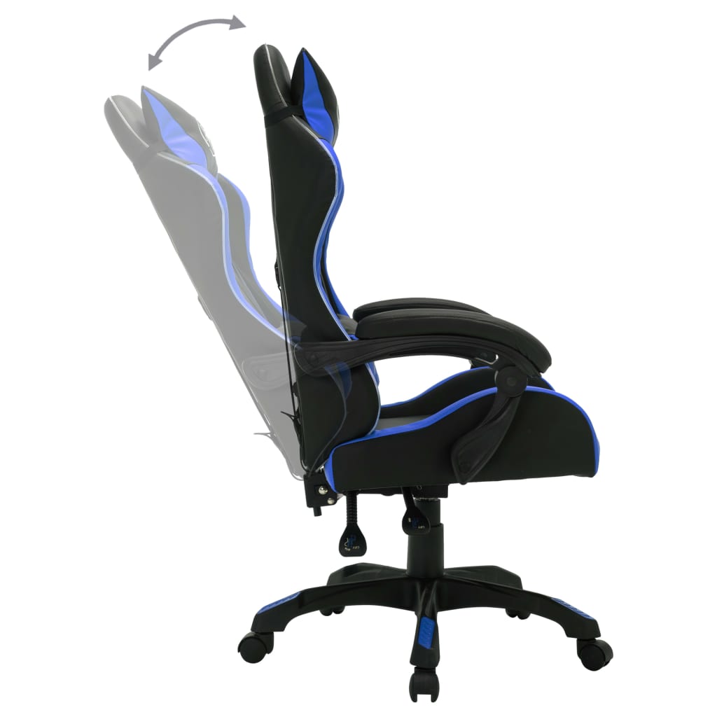 Gamingstol Med Rgb Led-Lampor Konstläder