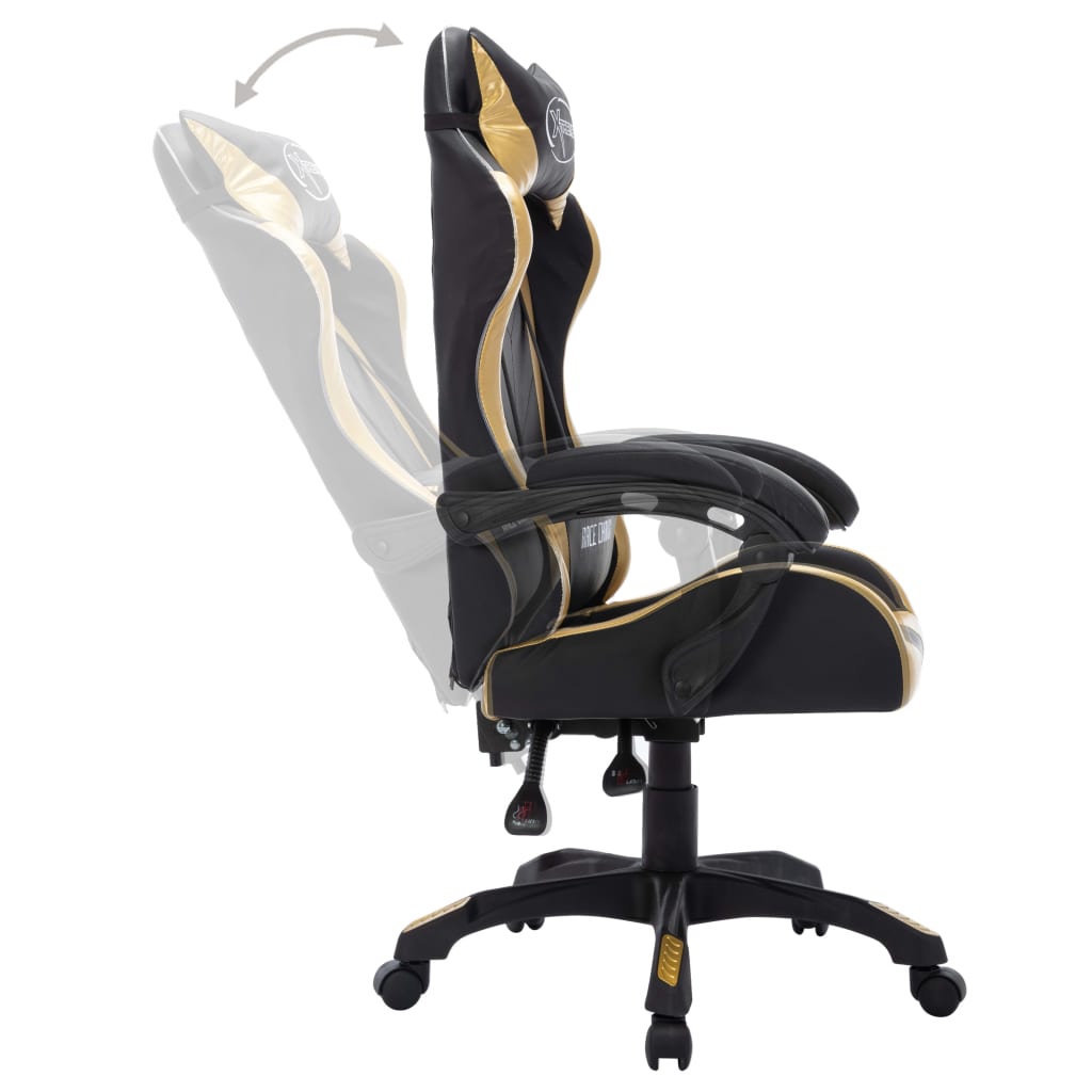 Gamingstol Med Rgb Led-Lampor Konstläder