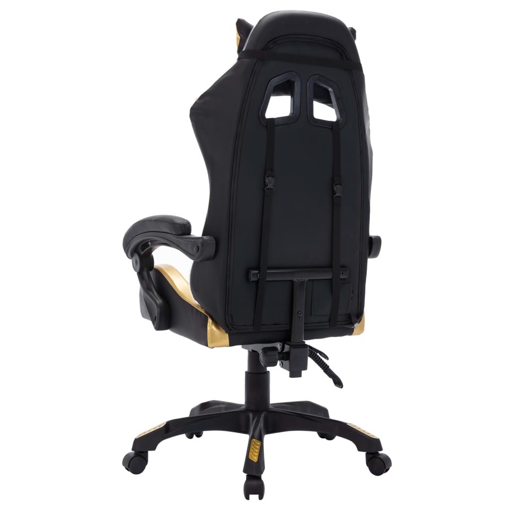 Gamingstol Med Rgb Led-Lampor Konstläder