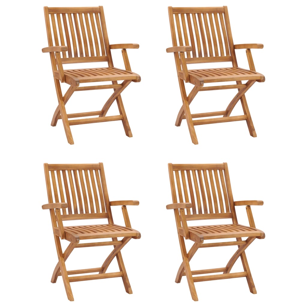 Matgrupp För Trädgården 5 Delar Massiv Teak