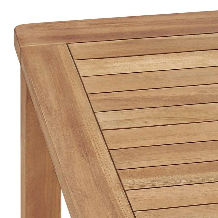 7-Delad Trädgårdsmatgrupp 140X80 Cm Massiv Teak