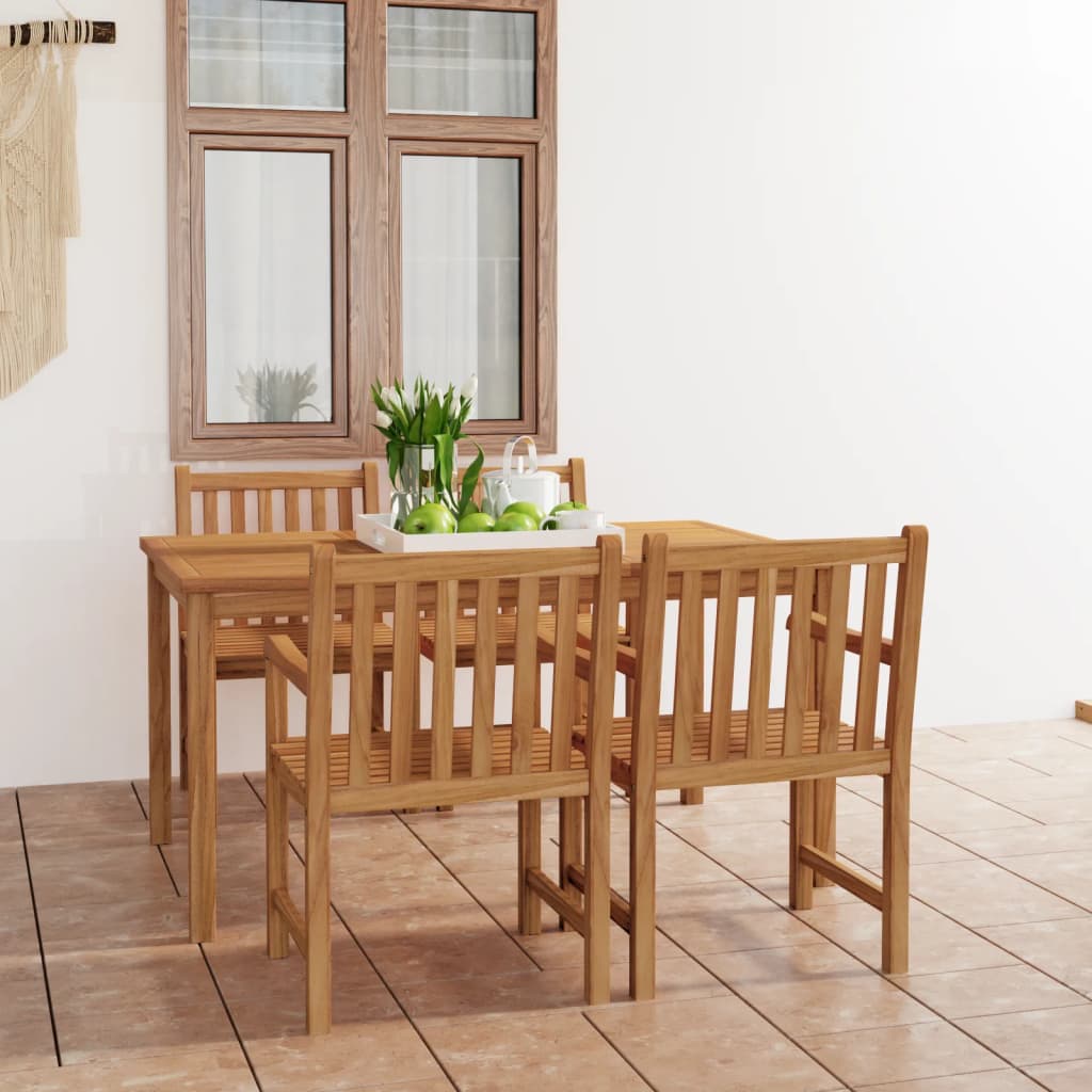 7-Delad Trädgårdsmatgrupp 150X90 Cm Massiv Teak