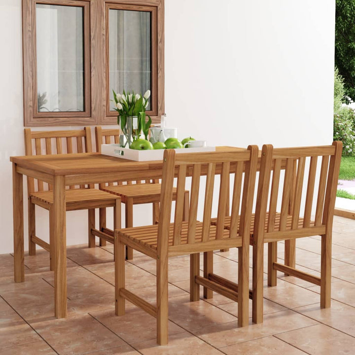 7-Delad Trädgårdsmatgrupp 160X80 Cm Massiv Teak