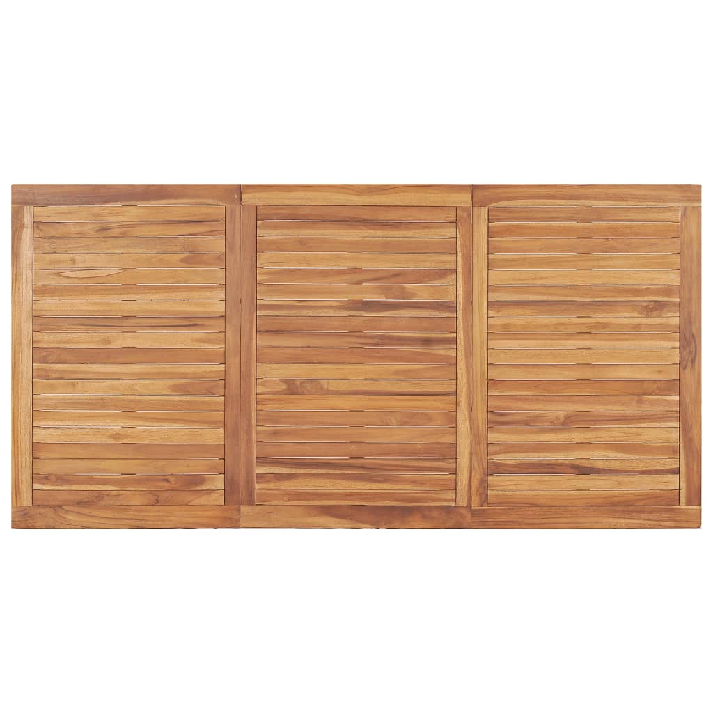 9-Delad Trädgårdsmatgrupp 180X90 Cm Massiv Teak