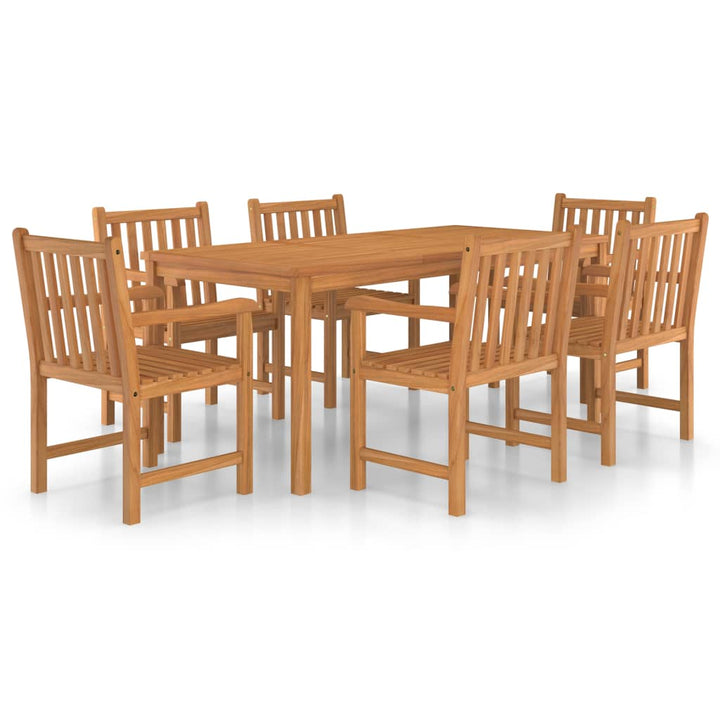 7-Delad Trädgårdsmatgrupp 180X90 Cm Massiv Teak