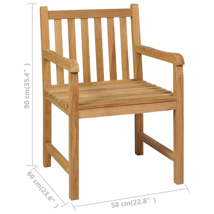 7-Delad Trädgårdsmatgrupp 180X90 Cm Massiv Teak