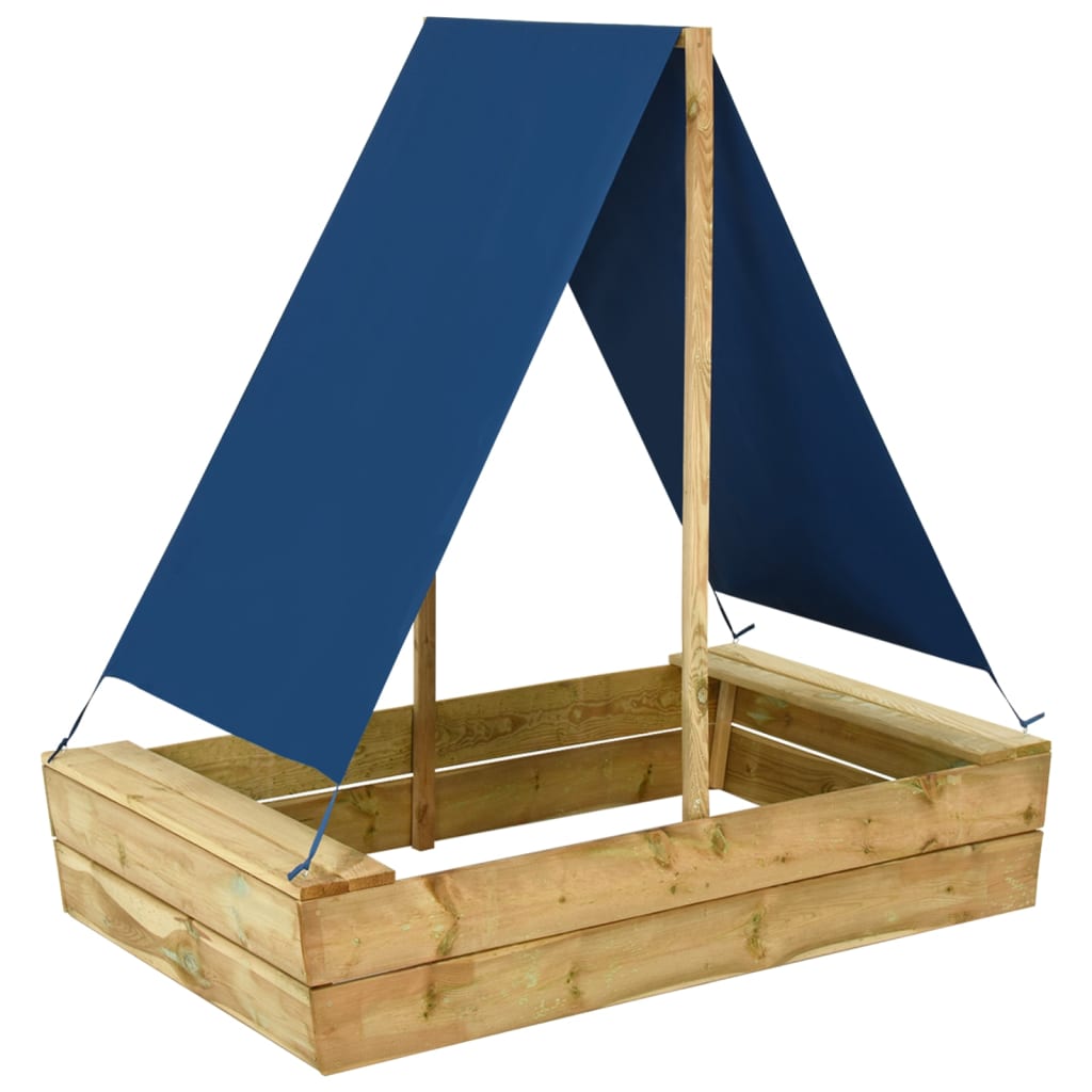 Sandlåda Med Tak 80X60X97,5 Cm Impregnerad Furu