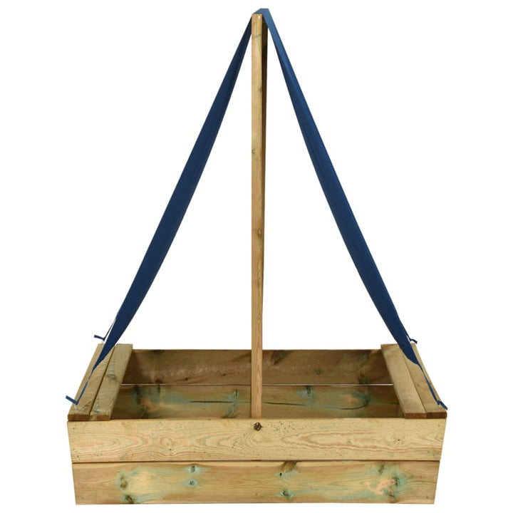 Sandlåda Med Tak 80X60X97,5 Cm Impregnerad Furu