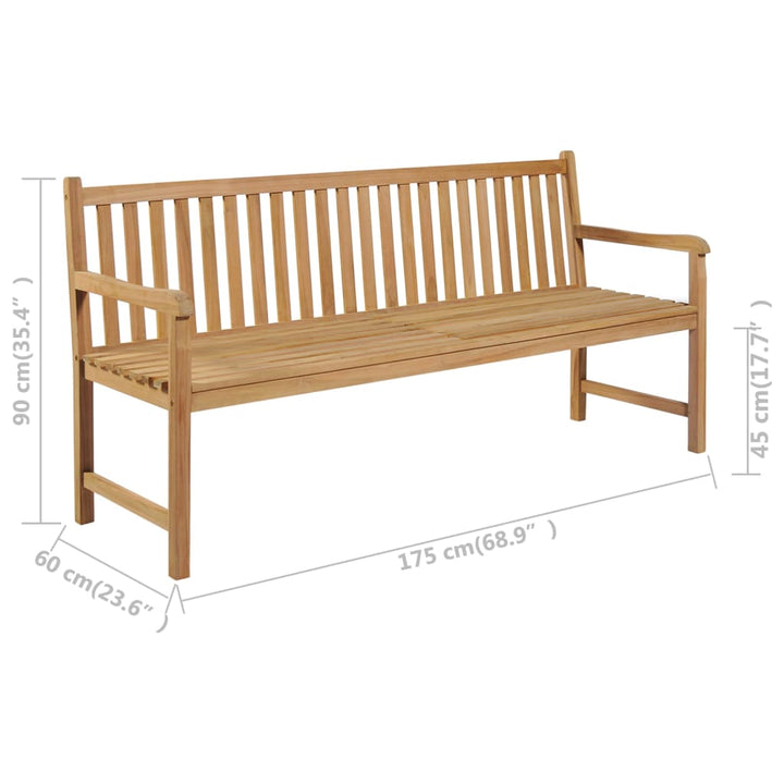 Trädgårdsbänk 175 Cm Massiv Teak