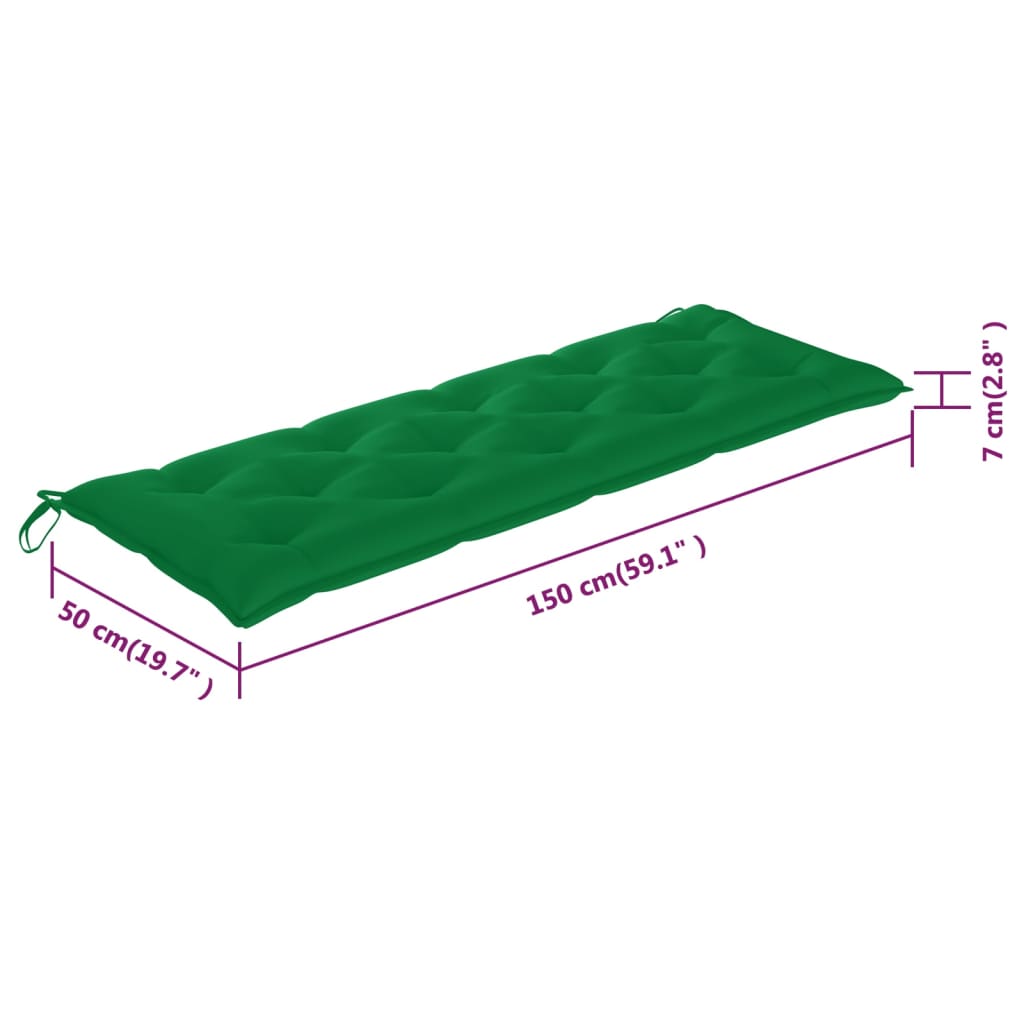 Trädgårdsbänk 3-Sits Med Dyna Massivt Eukalyptusträ