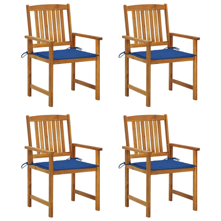 Trädgårdsstolar Med Dynor 4 St Massivt Akaciaträ