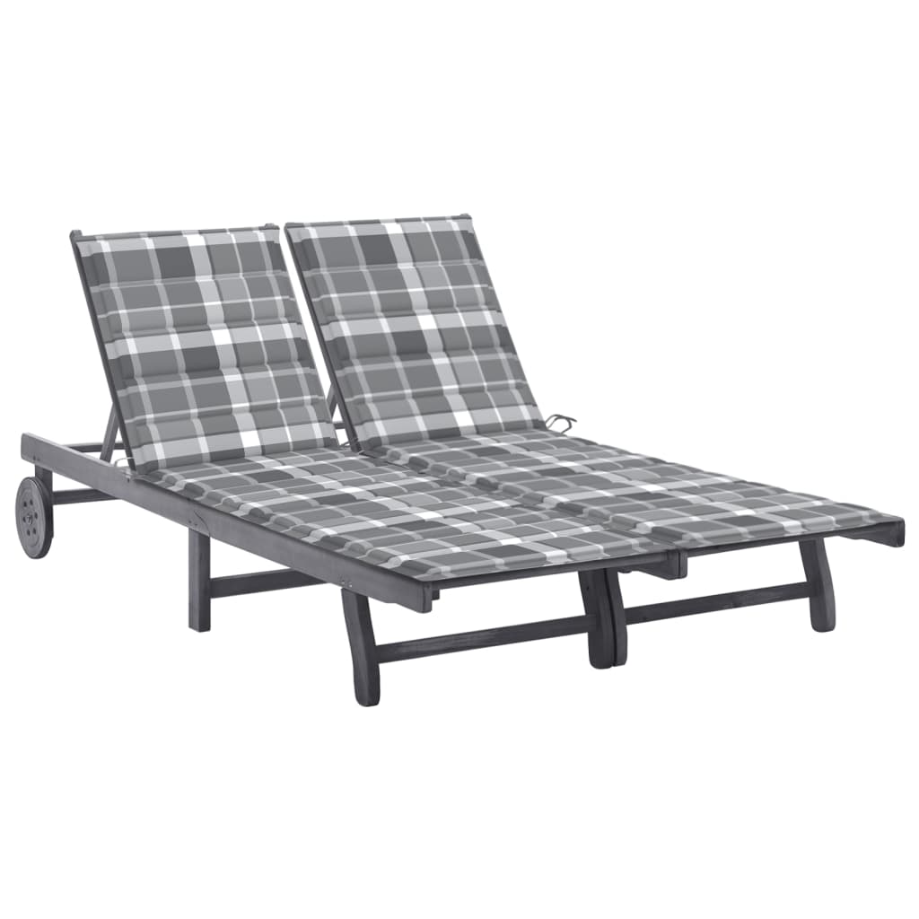Solsäng Med Dyna Massivt Akaciaträ